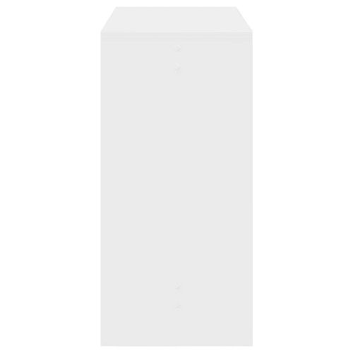 Бар маса, бяла, 102x50x103,5 см, инженерно дърво