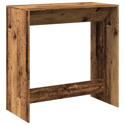 Бар маса, старо дърво, 102x50x103,5 см, инженерно дърво
