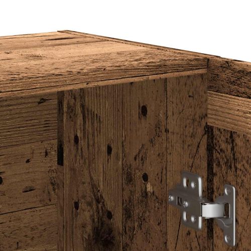 Шкаф за книги, старо дърво, 82,5x30,5x115 см, инженерно дърво