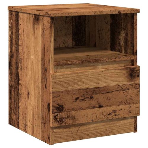 Нощно шкафче от старо дърво 40x40x50 cm Инженерна дървесина