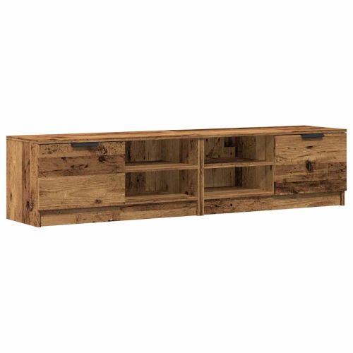 Комплект шкаф за телевизор от 2 части Старо дърво 80x35x36,5 cm
