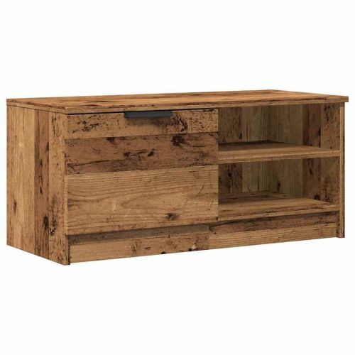 Комплект шкаф за телевизор от 2 части Старо дърво 80x35x36,5 cm
