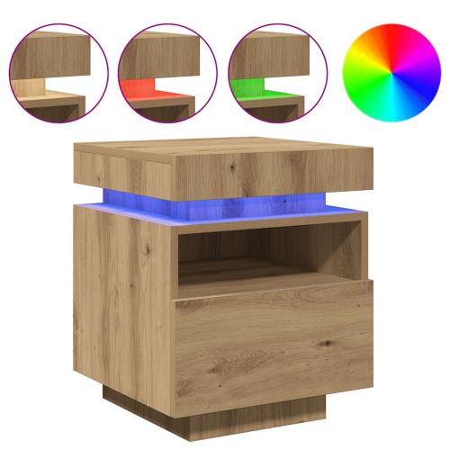 Нощен шкаф с LED осветление Artisan Oak 40x39x48,5 cm