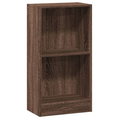 Библиотека, кафяв дъб, 40x24x76 см, инженерно дърво
