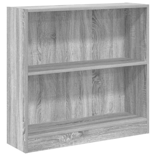 Библиотека, сив сонома, 80x24x76 см, инженерно дърво