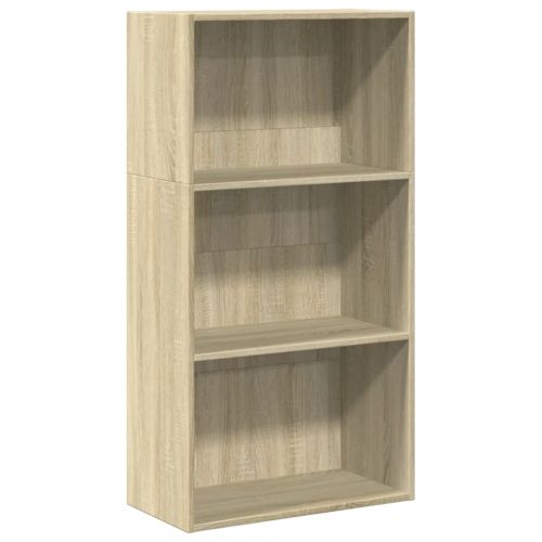 Библиотека, сонома дъб, 60x30x114 см, инженерно дърво