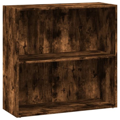 Библиотека, опушен дъб, 80x30x77 см, инженерно дърво