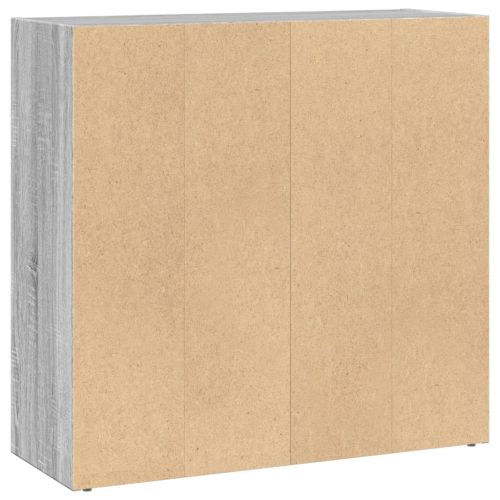 Библиотека, сив сонома, 80x30x77 см, инженерно дърво
