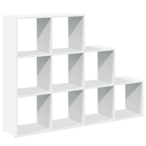Разделител за стая / библиотека, бял, 3 нива, 137,5x29x103,5 см