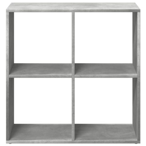 Разделител за стая / библиотека, бетонно сив, 69,5x29x69,5 см