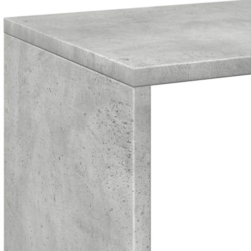Разделител за стая / библиотека, бетонно сив, 69,5x29x69,5 см