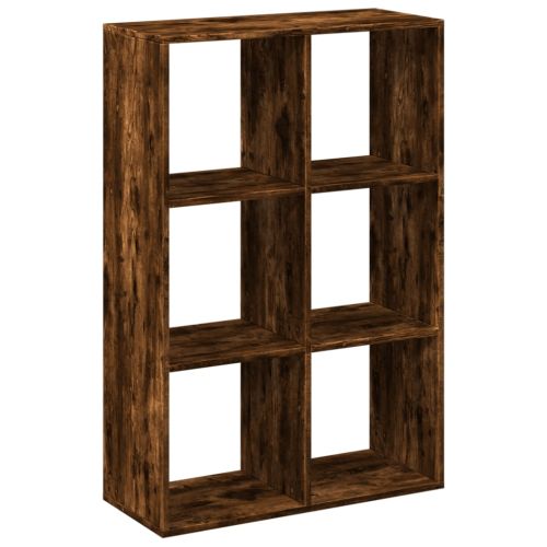 Разделител за стая / библиотека, опушен дъб, 69,5x29x103,5 см