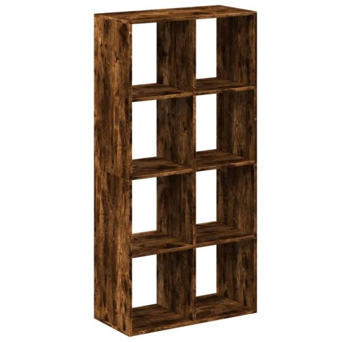Разделител за стая / библиотека, опушен дъб, 69,5x29x137,5 см