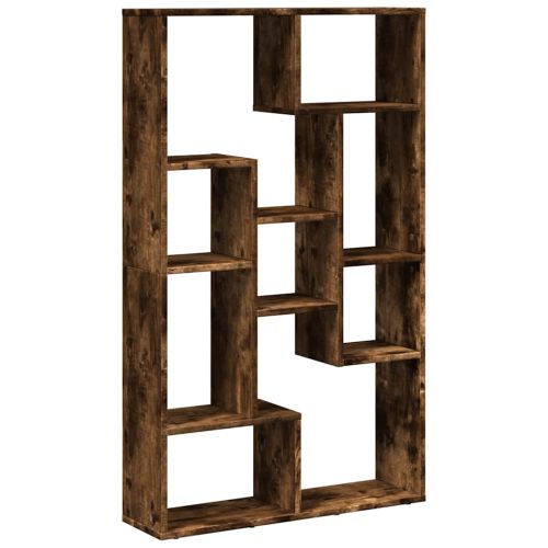 Библиотека, опушен дъб, 72x20x120,5 см, инженерно дърво