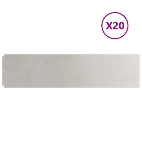 Кантчета за тревни площи 20 бр. 25x103 см Неръждаема стомана