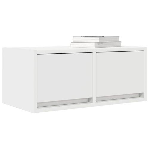 ТВ шкаф бял 60x31x25,5 cm Изработена дървесина