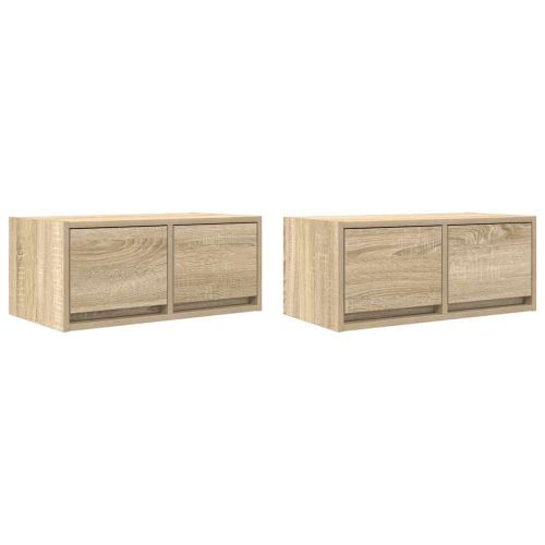 ТВ шкафове 2 бр дъб сонома 60x31x25,5 см инженерно дърво