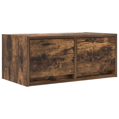 ТВ шкаф опушен дъб 60x31x25,5 cm инженерна дървесина