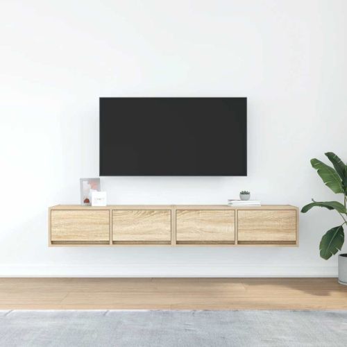 ТВ шкафове 2 бр дъб сонома 80x31x25,5 см инженерно дърво
