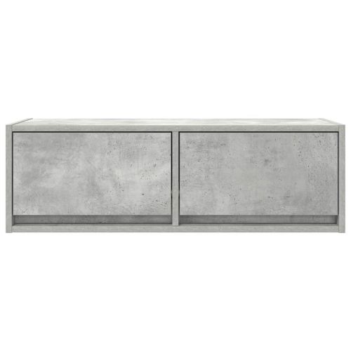 ТВ шкаф, бетонно сив, 80x31x25,5 см, инженерно дърво