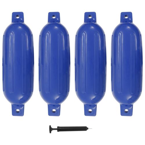 Броня за лодка, 4 бр, сини, 58,5x16,5 см, PVC
