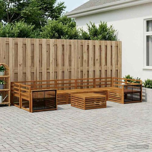 Комплект дивани за открито 8 pcs Натурално