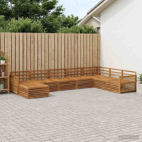 Комплект дивани за открито 8 pcs Натурално