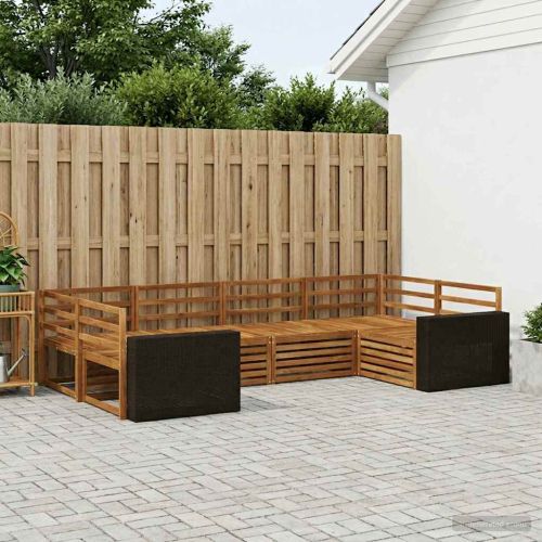 Комплект дивани за открито 6 pcs Натурално