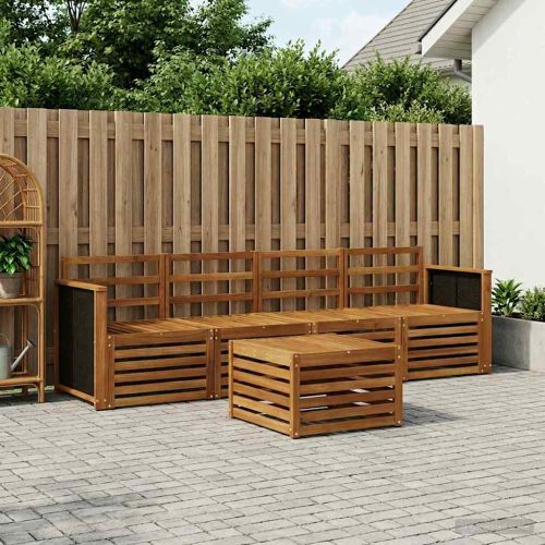 Комплект дивани за открито 5 pcs Натурално