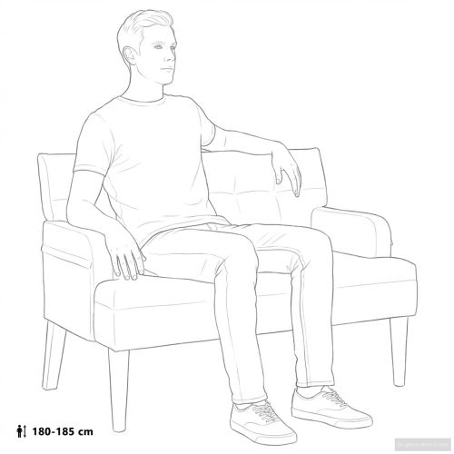 Пейка Честърфилд Черно 112 x 65,5 x 75 см Кадифе