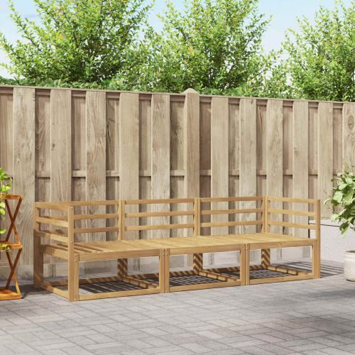 Комплект дивани за открито 3 pcs Бяло 245,5 x 83 x 73 см