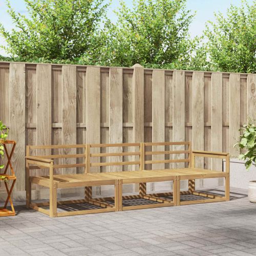 Комплект дивани за открито 3 pcs Бяло 249,5 x 83 x 73 см