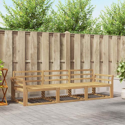 Комплект дивани за открито 3 pcs Бяло 254 x 83 x 73 см