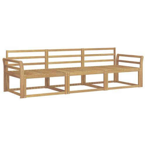 Комплект дивани за открито 3 pcs Бяло 254 x 83 x 73 см