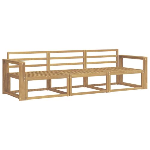 Комплект дивани за открито 3 pcs Бяло 257,5 x 83 x 73 см