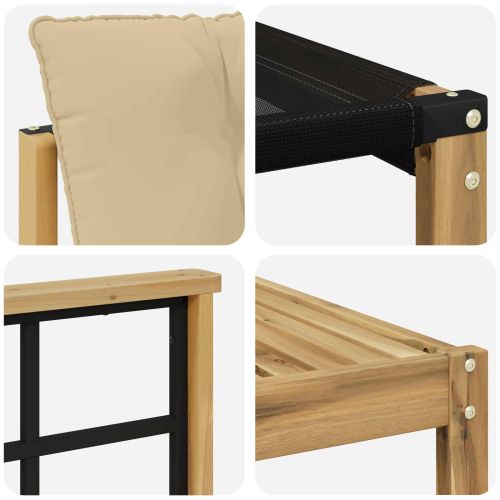 Комплект дивани за открито 5 pcs Бяло и Бежово 79 x 79 x 37 см