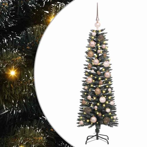 С изкуствено коледно дърво с 150 LED светодиода Зелен 120 cm