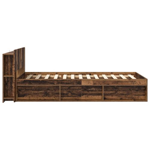 Леглово рамо с хранилище с таблото Старо дърво 80 x 200 cm