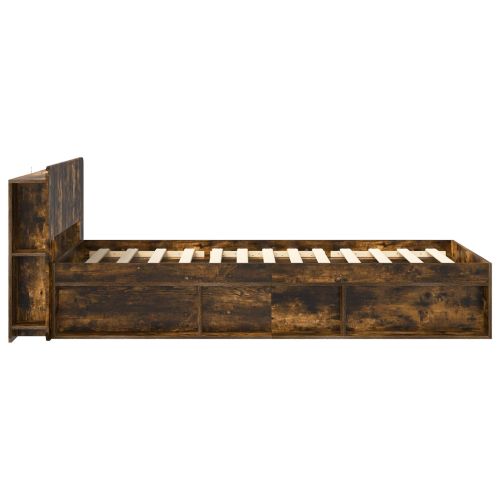Леглово рамо с хранилище с таблото Опушен дъб 80 x 200 cm