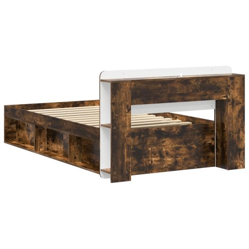 Леглово рамо с хранилище с таблото Опушен дъб 80 x 200 cm