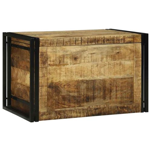 Кутия за съхранение Кафяв и черен 80 x 50 x 50 см