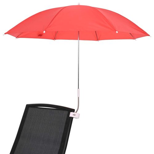 Чадър с клипс 2 pcs Червен тухлен, Червен тухлен Ø 105 x 86 см