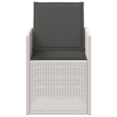 Градински Dining Столове 2 pcs Бяло и антрацит ПП