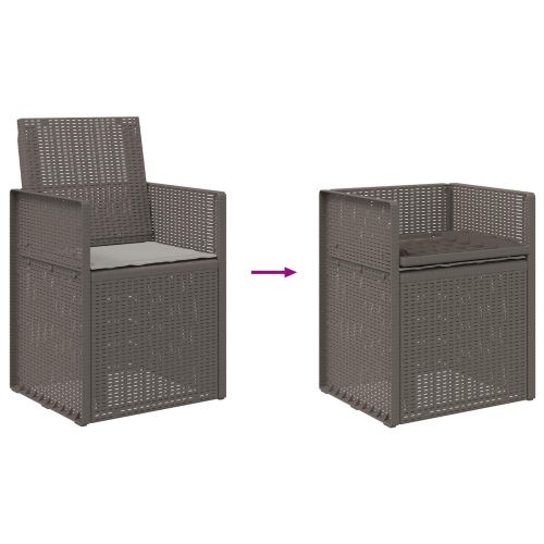 Градински Dining Столове 2 pcs Светлосиво ПП