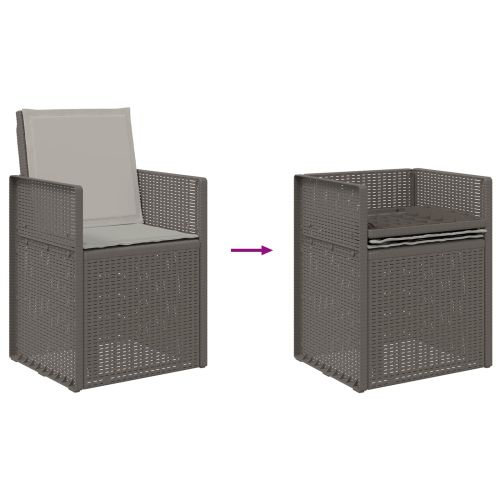 Градински Dining Столове 2 pcs Светлосиво ПП