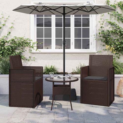 Възглавници за седалки 2 pcs Антрацит 47 x 36 x 2 см Полиестер