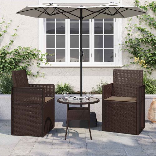 Възглавници за седалки 2 pcs Таупе 47 x 36 x 2 см Полиестер