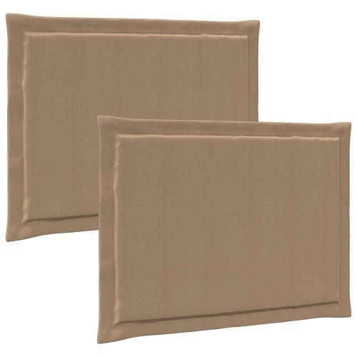 Възглавници за седалки 2 pcs Таупе 47 x 36 x 2 см Полиестер
