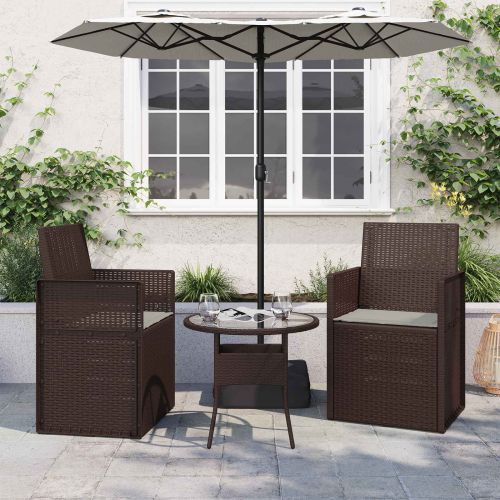 Възглавници за седалки 2 pcs Светлосиво 47 x 36 x 2 см