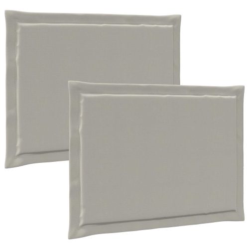 Възглавници за седалки 2 pcs Светлосиво 47 x 36 x 2 см